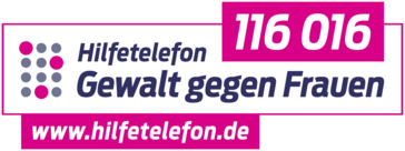 Logo Hilfetelefon Gewalt gegen Frauen 116016 www.hilfetelefon.de