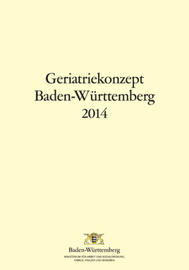 Titelblatt mit Text und Ministeriumslogo