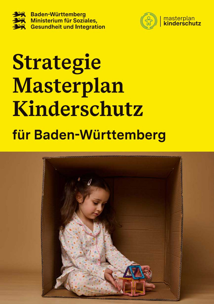 Titelblatt der Strategie Masterplan Kinderschutz