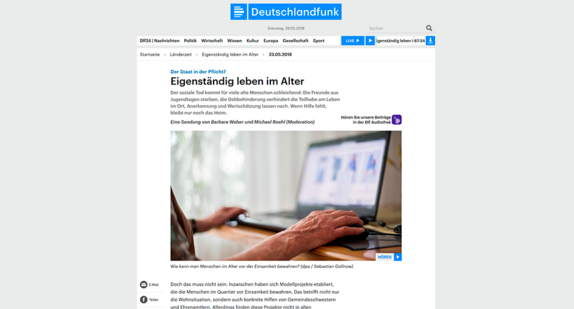 Screenshot Website Deutschlandfunk