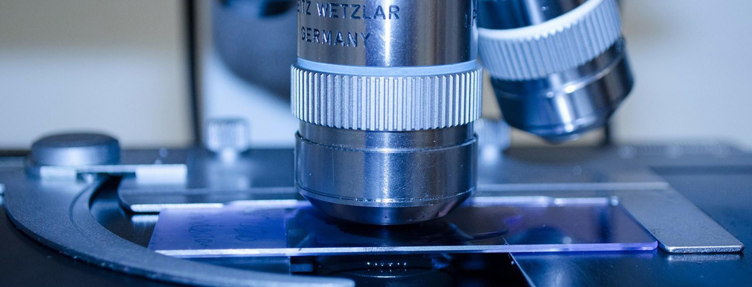 Mikroskop in Labor