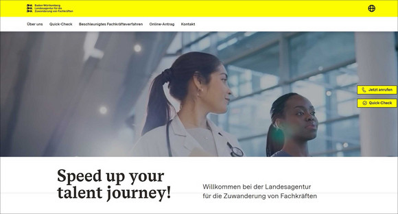 Screenshot der Website lzf-bw.de
