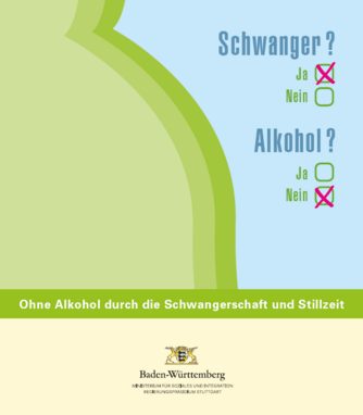 Vorschaubild des Faltblatts Schwanger ja - Alkohol nein