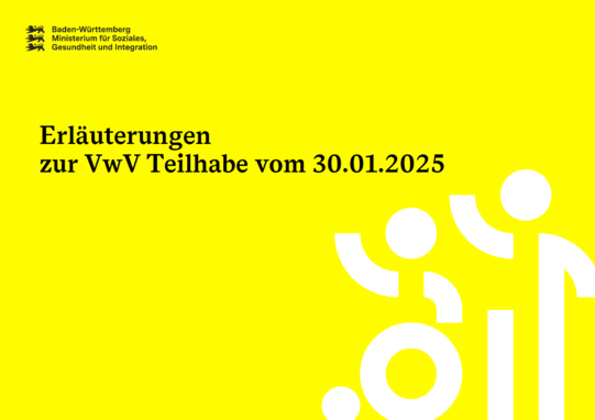 Titelblatt Erl&auml;uterungen zur VwV Teilhabe vom 30.01.2025