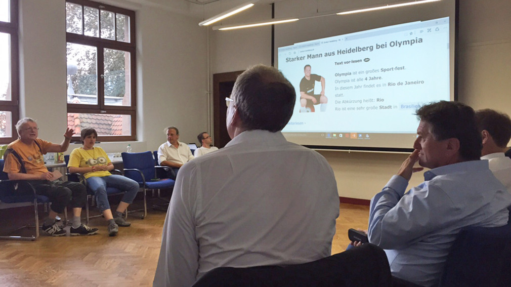 Minister Lucha besucht am 18. August 2016 die Redaktion des Heidelberger Online-Portals "Einfach Heidelberg"