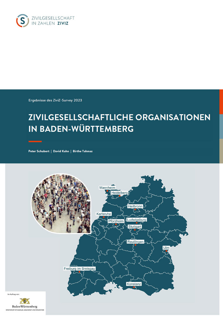 L&auml;nderbericht des ZiviZ-Survey 2023: Zivilgesellschaftliche Organisationen in Baden-W&uuml;rttemberg