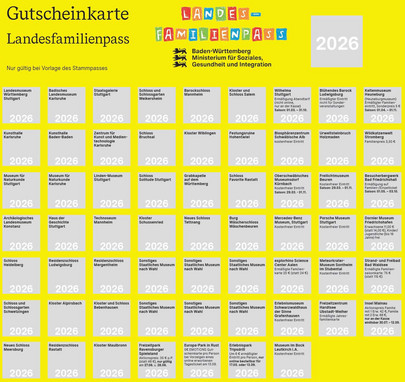 Gutscheinkarte Landesfamilienpass
