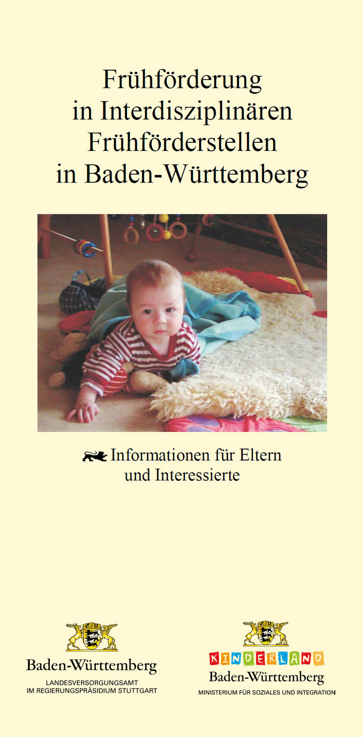 Flyer Fr&uuml;hf&ouml;rderung in Interdisziplin&auml;ren Fr&uuml;hf&ouml;rderstellen in Baden-W&uuml;rttemberg