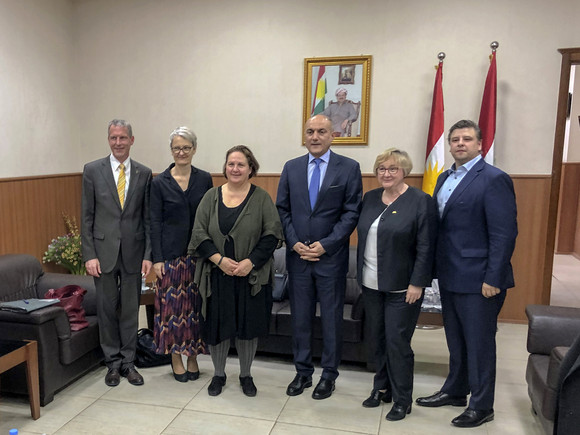 Delegationsreise Besuch in der Autonomen Region Kurdistan-Irak Politisches Gespräch mit dem Planungsminister der Region Kurdistan-Irak Dr. Ali Sindi in Erbil.