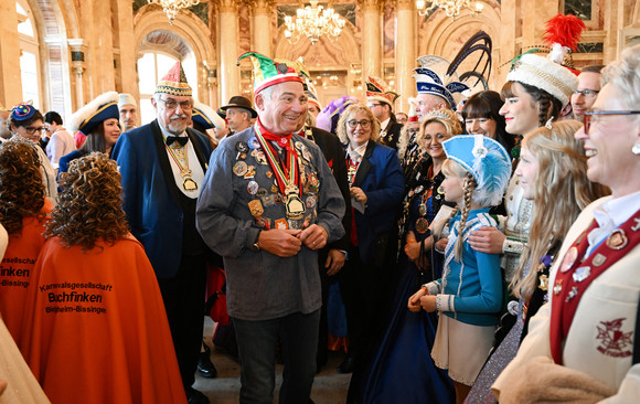 Fastnacht Empfang für Karnevals- und Fasnachtsvereine des Landes Innenminister Thomas Strobl (Mitte) beim Empfang für die Karnevals- und Fasnachtsvereine des Landes