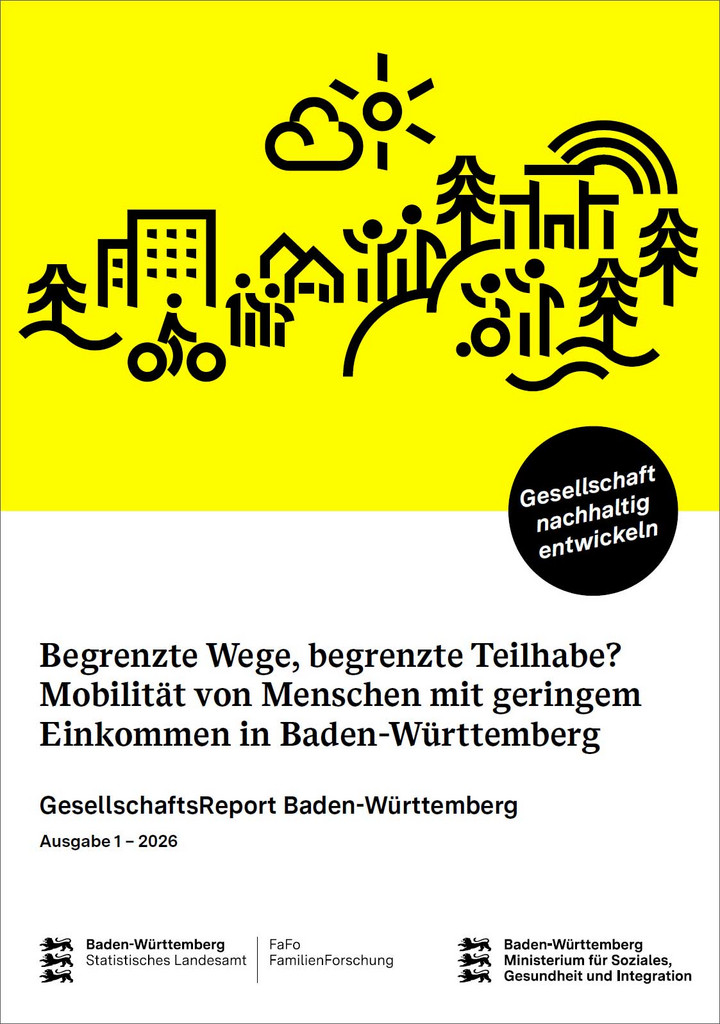 GesellschaftsReport BW 1-2026: Begrenzte Wege, begrenzte Teilhabe? Mobilit&auml;t von Menschen mit geringem Einkommen in Baden-W&uuml;rttemberg
