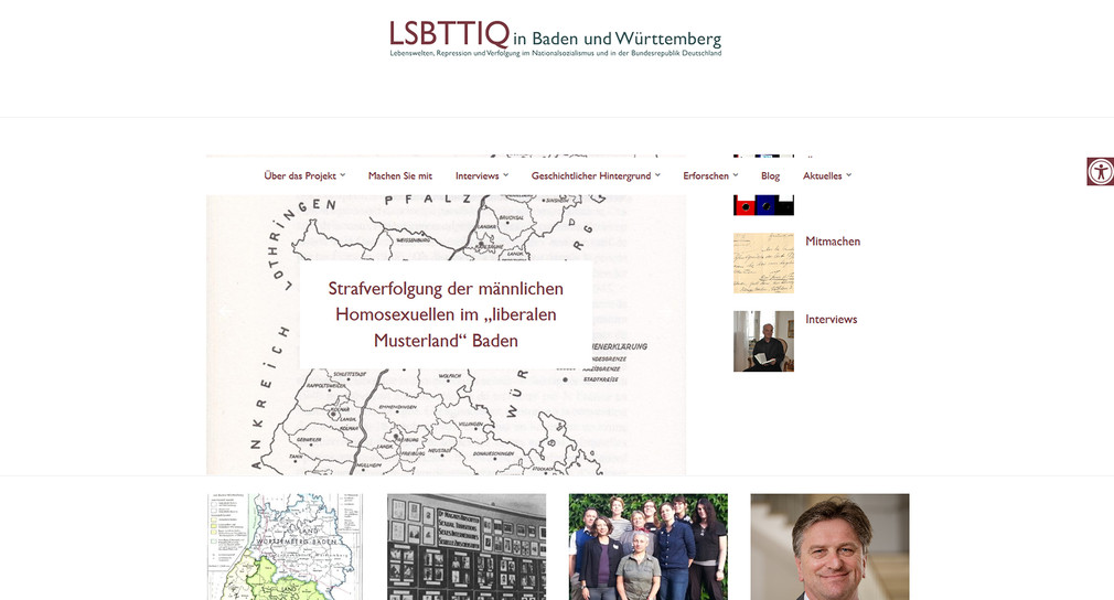 Screenshot der Internetseite www.lsbttiq-bw.de