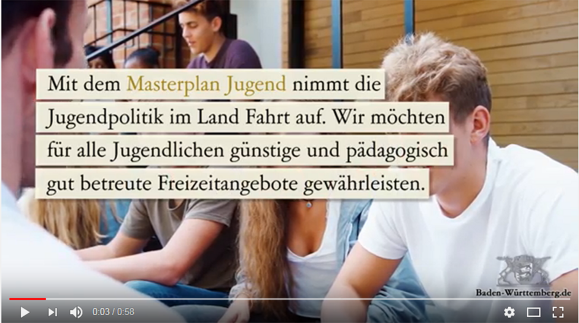 Titel des Videos zum Masterplan Jugend