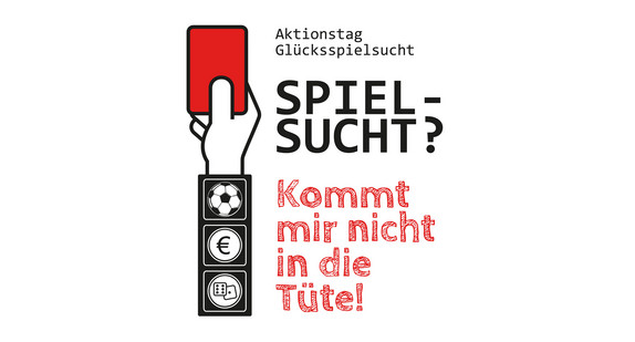 Aufdruck der Bäckertüte: Aktionstag Glücksspielsucht „Spielsucht? Kommt mir nicht in die Tüte!“