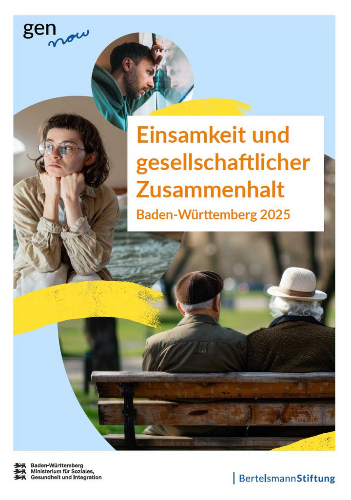 Titelblatt Studie Einsamkeit und gesellschaftlicher Zusammenhalt Baden-W&uuml;rttemberg 2025