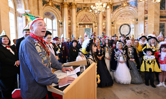 Fastnacht Empfang für Karnevals- und Fasnachtsvereine des Landes Innenminister Thomas Strobl (links) bei seiner Ansprache