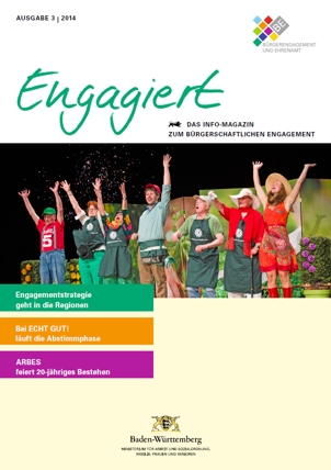 Titelblat mit Bild von engagierten Laiendarstellern auf der B&uuml;hne