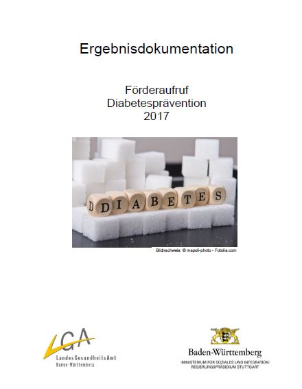 Ergebnisdokumentation F&ouml;rderaufruf Diabetespr&auml;vention 2017