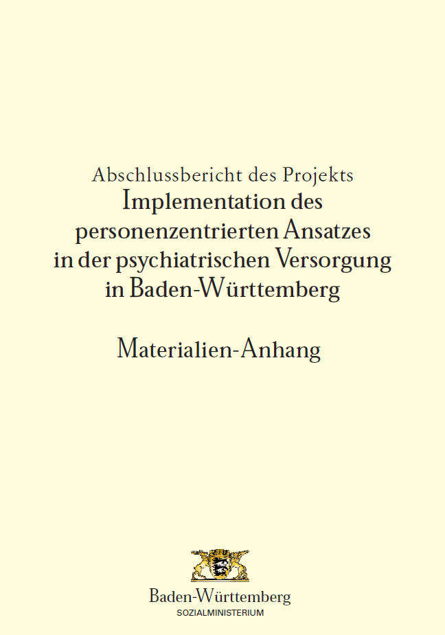 Titelblatt mit Text und Ministeriumslogo