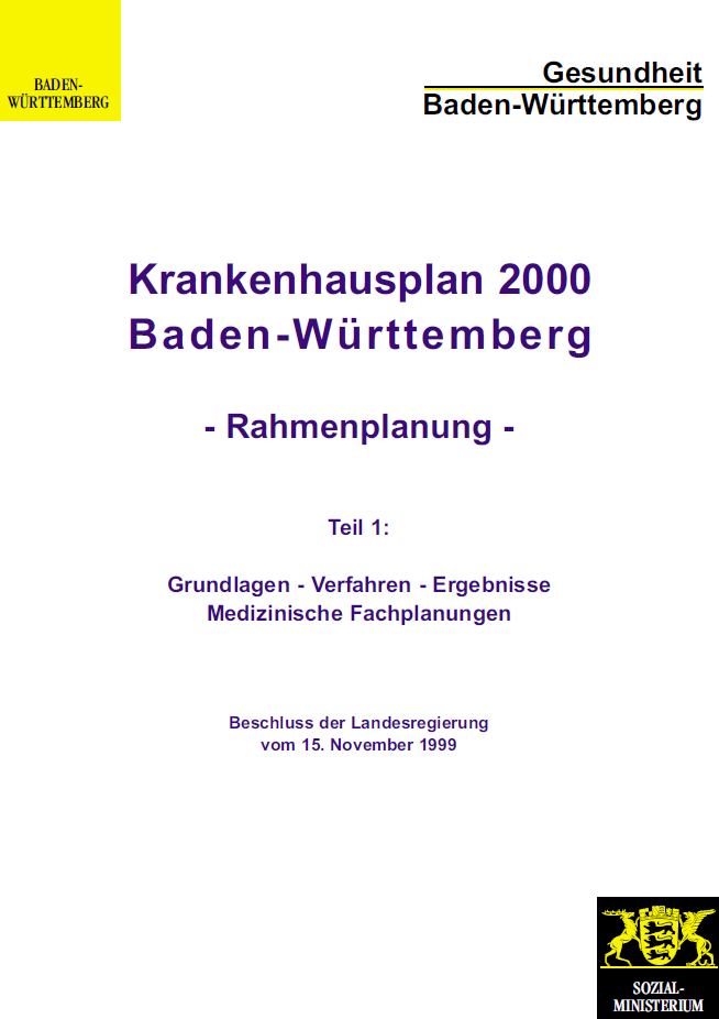 Titelseite mit Text und Ministeriumslogo