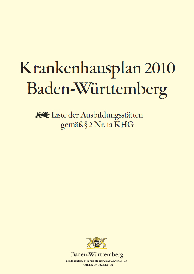 Titelseite mit Text und Ministeriumslogo