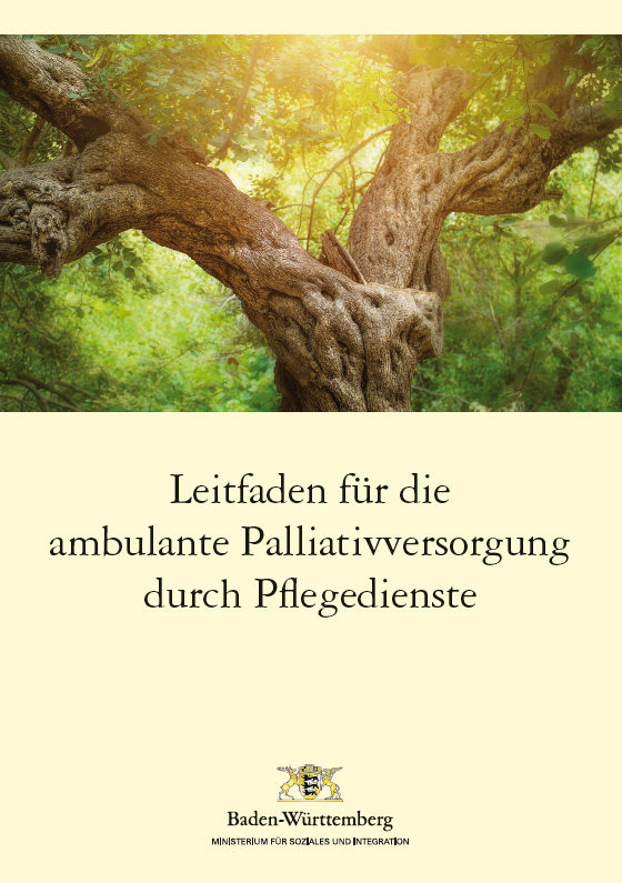 Titelseite Leitfaden f&uuml;r die ambulante Palliativversorgung durch Pflegedienste