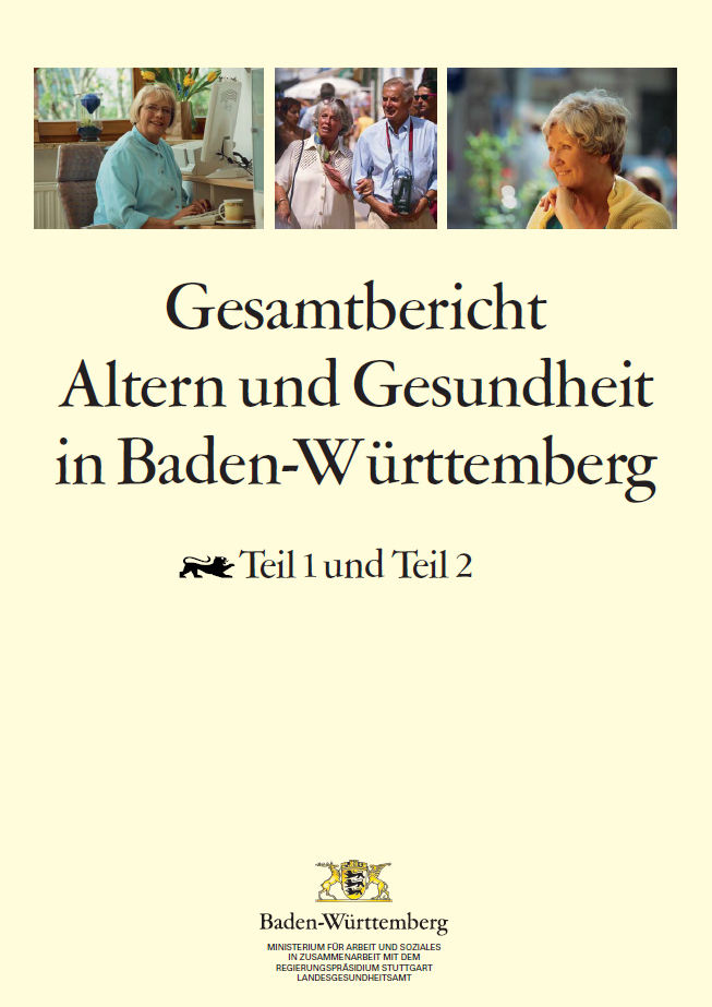Seitenblatt mit Bildcollage aus Seniorenmotiven