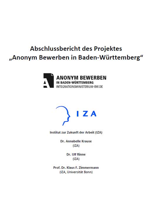 Abschlussbericht des Projekts &bdquo;Anonym bewerben in Baden-W&uuml;rttemberg&ldquo;