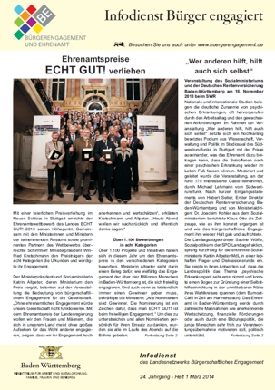 Titel mit Bild von der Preisverleihung "Echt gut"
