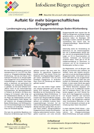 Titelblatt mit Bild der Ministerin am Rednerpult