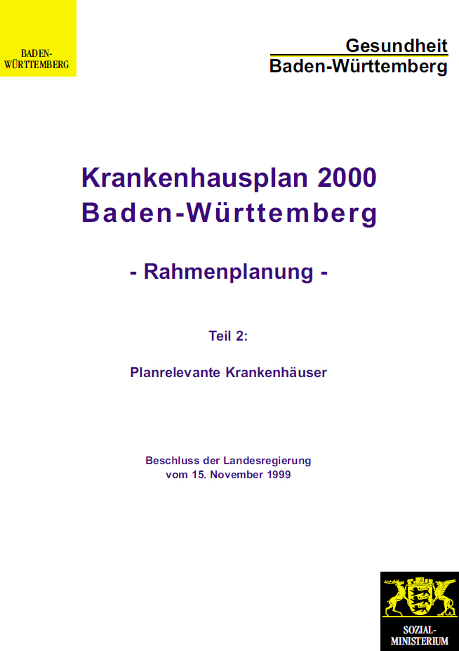 Titelseite mit Text und Ministeriumslogo