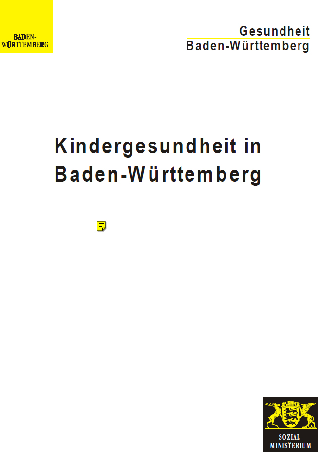 Titelblatt mit Text und Ministeriumslogo